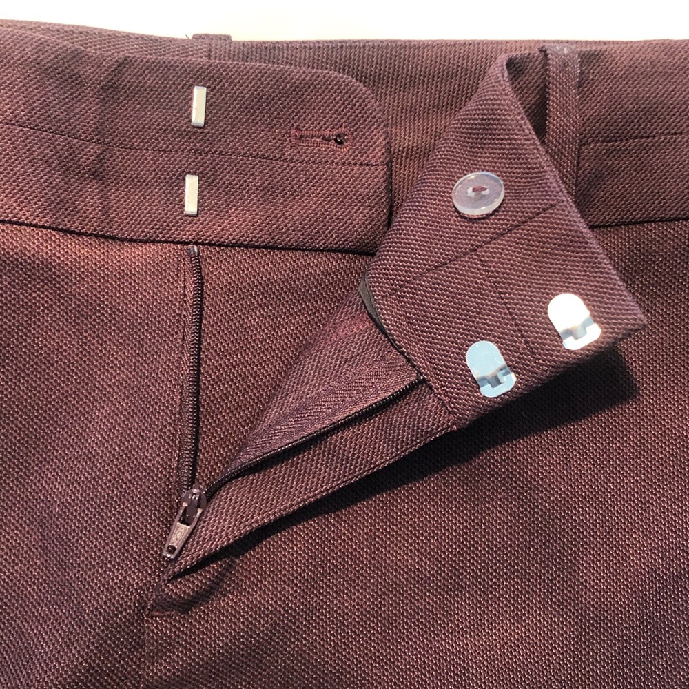 Calvin Klein plum/burgundy cropped work pants
